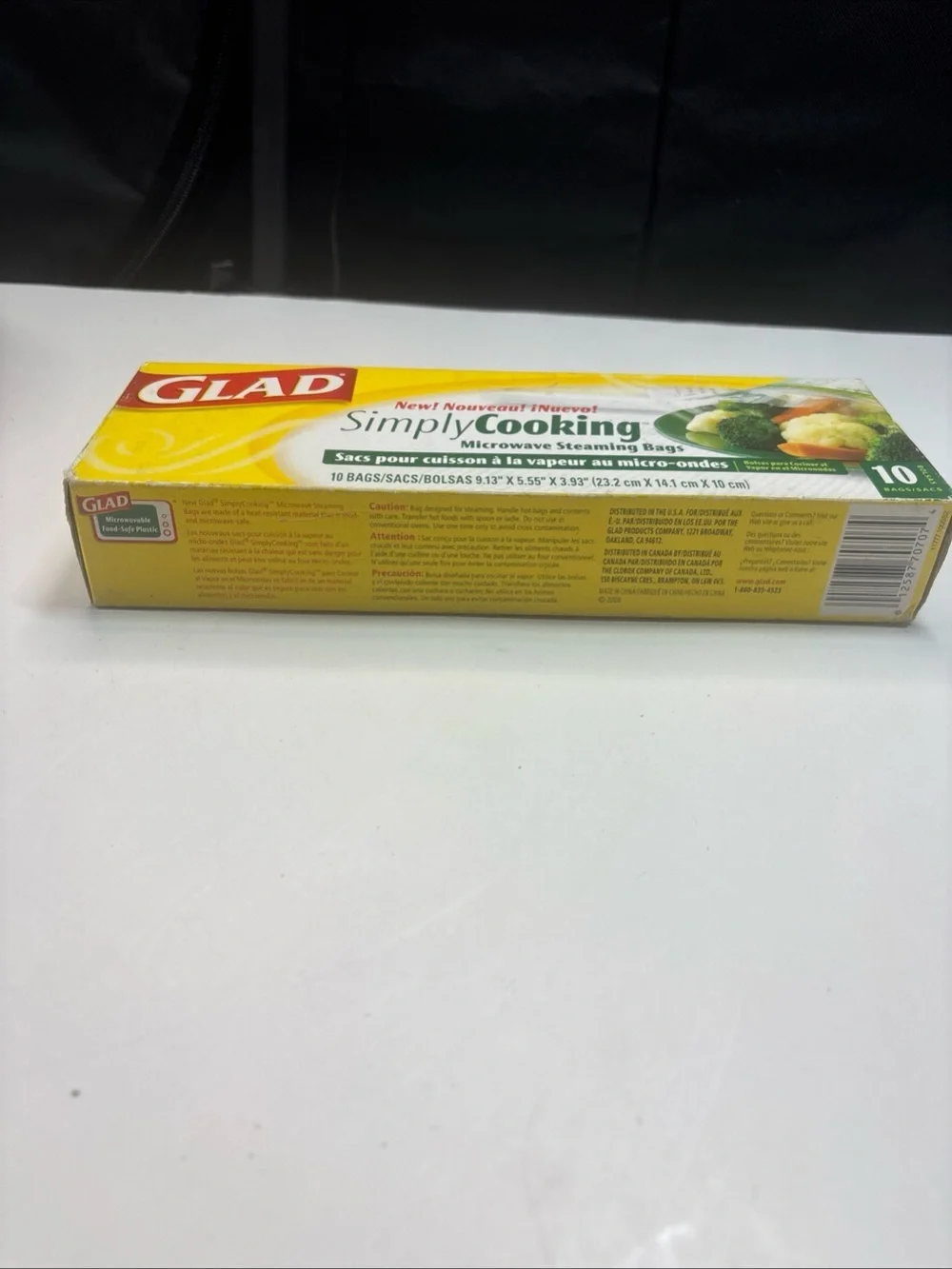 New Box of 10 Glad Simply Cooking Microwave Cooking Steaming Bags Discontinued
